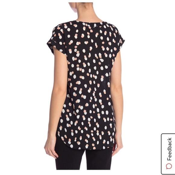 philosophy split neck rolled sleeve polka dot top XS - Picture 6 of 6